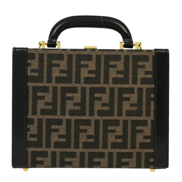 Fendi Brown Black Zucca Makeup Box XX91606 - Picture 1 of 10